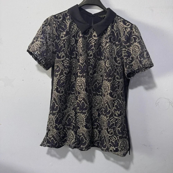 Banana Republic size medium dress shirt with lace detail - Picture 1 of 4